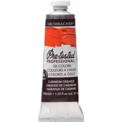 Grumbacher&reg; Pre-Tested Professional&reg; Oil Color Paint, 37mL Cadmium Orange