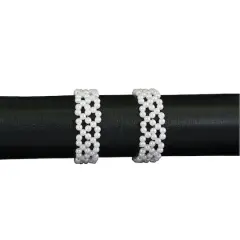 JAM Paper Beaded Bracelet, 2ct. White