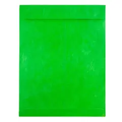JAM Paper 10" x 13" Tyvek Tear-Proof Open End Catalog Envelopes, 25ct. Lime Green