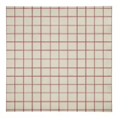 Red & Cream Check Cotton Twill Napkin