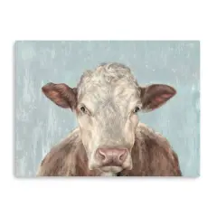 Lumaprints Brown Swiss Cow Canvas Wall Art