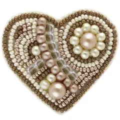 Crystal Art Beadwork Kit For Creating Brooch Set Of Pictures Gingerbread