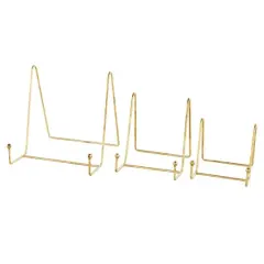 Gold Metal Wide Triangle Display Easel Set