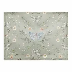 Butterfly Cotton Twill Placemat Sage Green