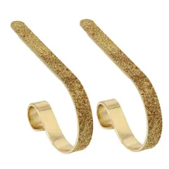 Original MantleClip&reg; Gold Glitter Stocking Holders, 2ct.
