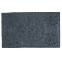 DII&reg; Dark Gray Fleur De Lis Floormat