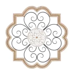 27" Brown Metal & Wood Farmhouse Wall D&eacute;cor