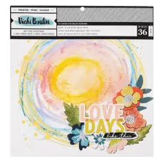 Vicki Boutin Print Shop Painted Backgrounds Mixed Media Paper Pad, 12" x 12"