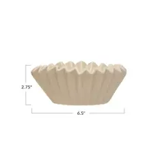 Hello Honey&reg; 6.5" White Fluted Stoneware Bowl