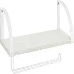 NEX&trade; 15" Wall-Mounted Paper Towel Holder with Shelf White