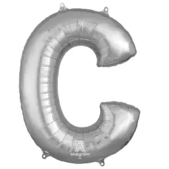 32" Silver Letter Foil Balloon C
