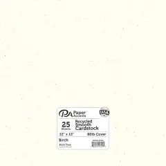 PA Paper&trade; Accents 12" x 12" 80lb. Recycled Cardstock, 25 Sheets Birch