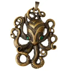 Found Objects&trade; Antique Brass Octopus Pendant by Bead Landing&trade;