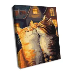 Ideyka Enamored Cats Painting by Numbers Kit