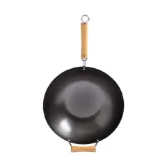 Joyce Chen 14" Carbon Steel Nonstick Wok with Birch Handles