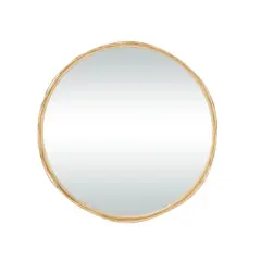 Gold Metal Glam Wall Mirror, Set of24" x 24" x 3"