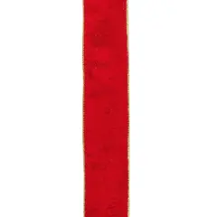 2.5" x 10yd. Solid Bright Red Wired Christmas Craft Ribbon Spools, 12ct.