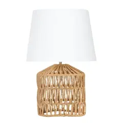 Hello Honey&reg; 18" Drum-Shaped Rope Table Lamp