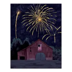 Farm Fireworks Canvas Wall Art