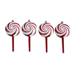 4ct. 7" Shatterproof Christmas Candy Cane Deluxe Ornaments