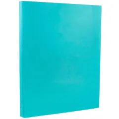JAM Paper Recycled 8.5" x 11" 65lb. Cover Cardstock Pack, 50 Sheets Sea Blue