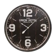 Black Speedometer Style Round Metal Wall Clock