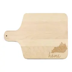 17" Floral Home State Maple Paddle Cutting Board Kentucky