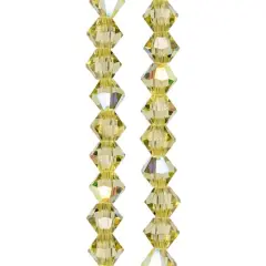 Preciosa Glass Crystal Bicone Beads, 4mm by Bead Landing&trade; Jonquil AB