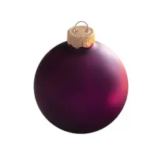 Whitehurst 12 Pack 2.75" Matte Glass Ball Christmas Ornaments Soft Grape