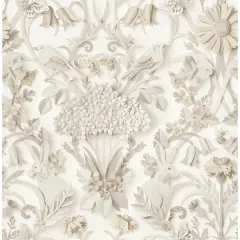NuWallpaper Taupe Eloise Peel & Stick Wallpaper
