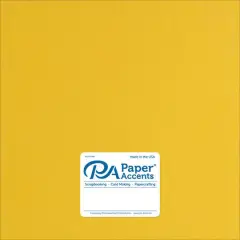 PA Paper&trade; Accents 12" x 12" Muslin 73lb. Cardstock, 25 Sheets Daffodil