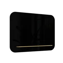 U Brands Framed Black Magnetic Glass Dry-Erase Board, 24" x 18"