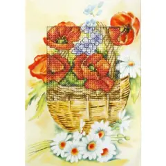 Orchidea Complete Cross Stitch Kit - Greetings Card Wild Flowers