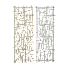 CosmoLiving by Cosmopolitan Gold & Silver Metal Modern Abstract Wall Decor Set