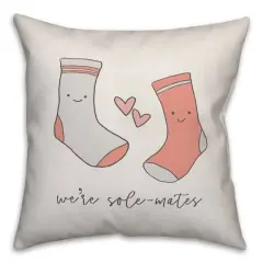 Sole Mates Throw Pillow