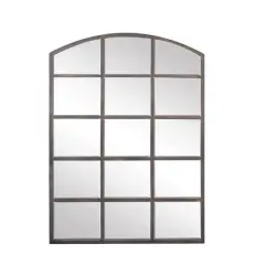 Clear Industrial Metal Wall Mirror, 40" x 30"