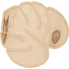 Leisure Arts&reg; 10" Monstera Leaf Welled Wood Surface