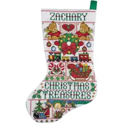 Design Works&trade; Christmas Treasure Counted Cross Stitch Stocking Kit
