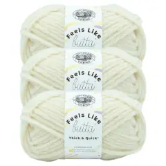 3 Pack Lion Brand&reg; Feels Like Butta&reg; Thick & Quick&reg; Yarn Antique White