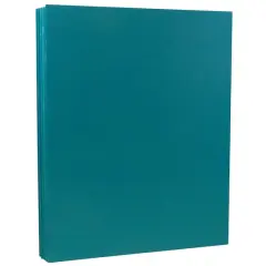 JAM Paper Matte 8.5" x 11" 80lb. Cardstock, 50 Sheets Teal Blue