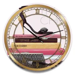 Designart Paris Glamorous Gold Style I Wall Clock