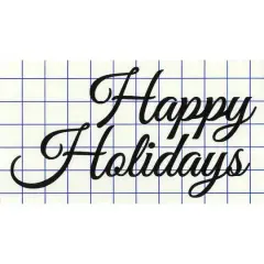 Leisure Arts&reg; Vinyl Matte Black Happy Holidays Decal