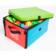 MIEH ZipBin Builder's 3,000 Brick Toy Bin & Graphic Playmat