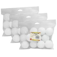 Hygloss&reg; 2" Craft Foam Balls, 3 Packs of 12