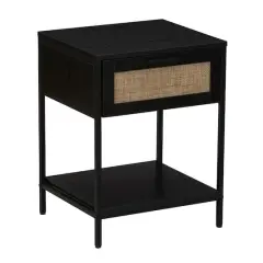 Household Essentials 23.5" Bungalow End Table Black