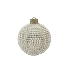 9" White & Gold Pearl Ball Ornament Tabletop D&eacute;cor by Ashland&reg;
