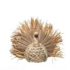 Hello Honey&reg; 11.75" Brown Autumnal Corn Husk Turkey D&eacute;cor