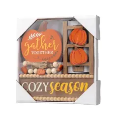 Glitzhome&reg; Fall Wood Word Signs Table D&eacute;cor Set