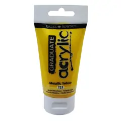 Daler-Rowney&reg; Graduate Acrylic Paint, 75mL 723 Metallic Yellow