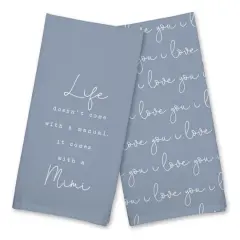 Life Comes with a Mimi Cotton Twill Tea Towel Set